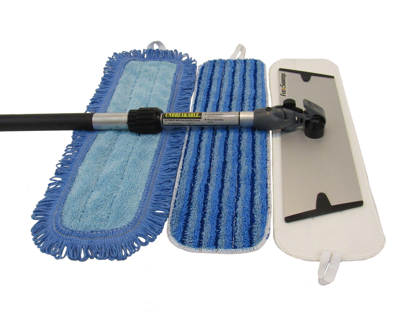Easy-Clean™ Snap-On™ Flat Mop and Scrub Brush Kit (3 Pack)